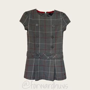 Nautica Grey Lined Dress - Adorable Red & White Pattern - Size 2T